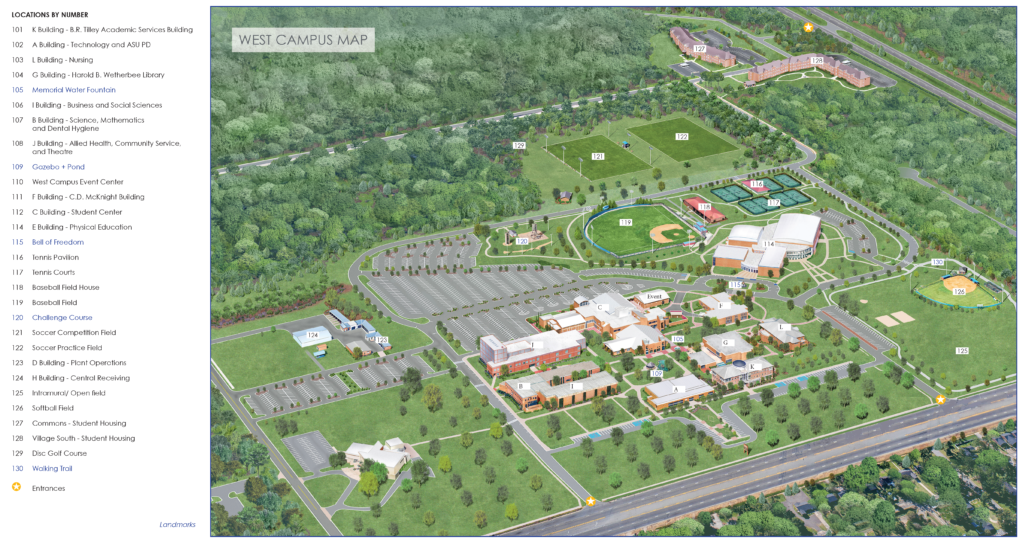 Albany State University West Campus Map