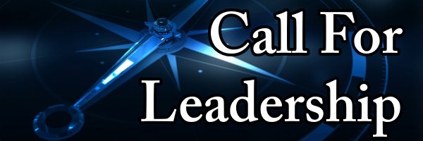 Banner reading "Call for Leadership"